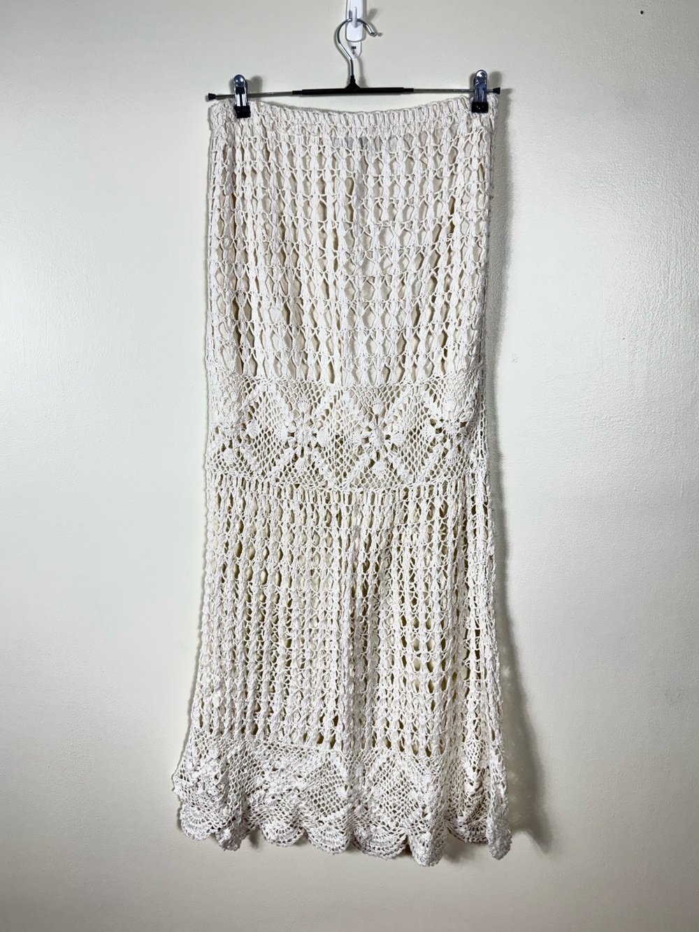 Earthbound Crochet Maxi Skirt Small Bohemian Festival Coachella Beach Coquette - Picture 3 of 5